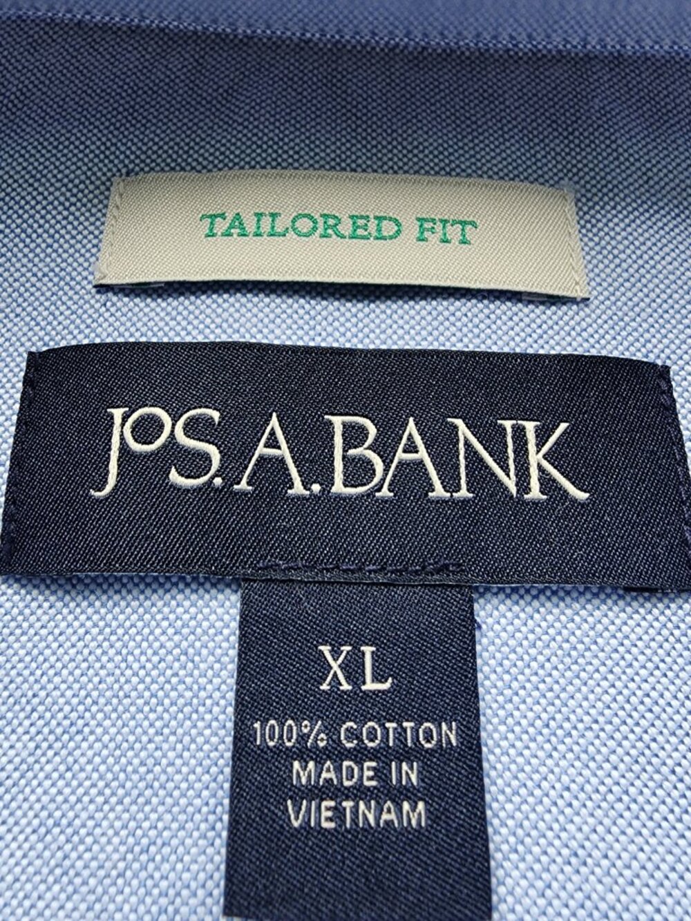 XL Blue Oxford Cloth Shirt Large Mens New Jos A Bank Button Down Collar Cotton - Picture 4 of 17